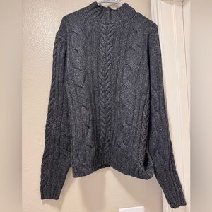 Brooks Brothers Charcoal Cable Knit Sweater